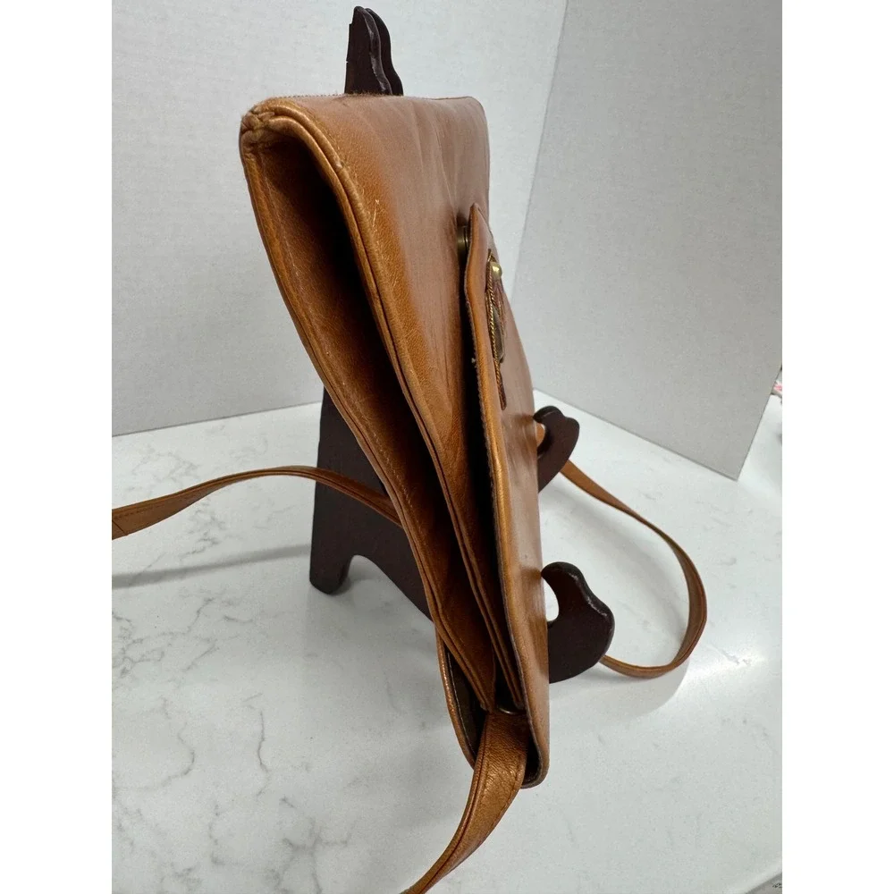 Vintage Brian Jeffrey Metallic Bronze Leather Applique Clutch Bag Spain Boho 70s